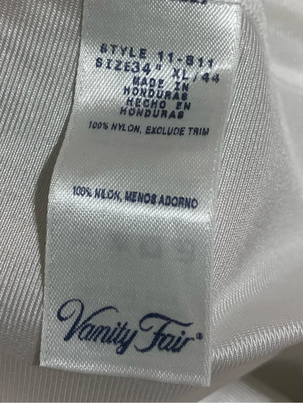 🌸 Sz XL Vanity Fair Vintage White Maxi Slip Skirt